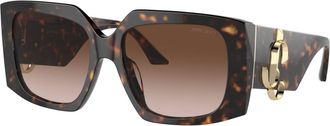 Jimmy Choo London Womens Jc5006U 500213 Sunglasses In Havana / Gradient Brown