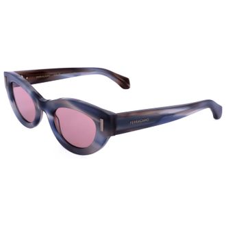 Ferragamo Ferragamo Womens 49mm Blue Sunglasses SF2062SE-314-49