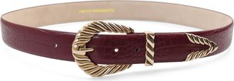 ベルト MOSCHINO COUTURE Woman Belt Red MC6002PP1MOI0 500 Moschino Red Leather Logo Belt 95 CM Moschino | TLC
