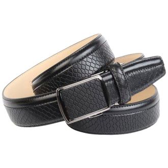Anthoni Crown Lederg&uuml;rtel ANTHONI CROWN, Herren, Gr. 100, schwarz, Leder, gepflegt, gepr&auml;gtes Muster, leicht gl&auml;nzend, unifarben, G&uuml;rtel Lederg&uuml;rtel