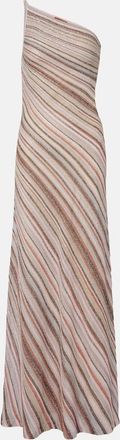 Missoni Sequined one-shoulder lam&eacute; maxi dress