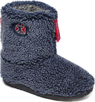 Bedroom Athletics Mens Gosling Snow Tipped Sherpa Slipper Boot Soft Warm fluffy Zip Memory Foam Indoor Outdoor Machine Washable non slip Ankle Boot house Slippers - Pea