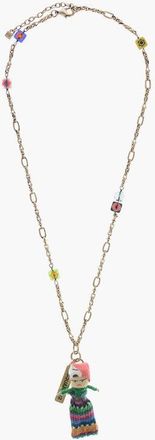 Dsquared2 Gold-effect Necklace GUATEMALA DOLLS with Pendant size One Size