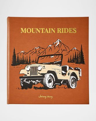 Graphic Image Mountain Rides Leather-Bound Book by Johnny Vacay
