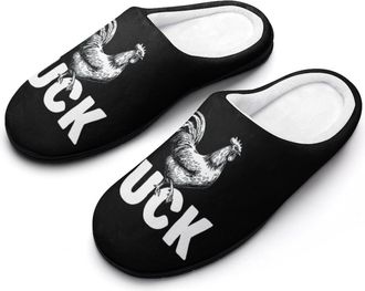 Generic Fuck1 I Love Cock Mens House Slippers Memory Foam Washable Cotton Slip on Home Shoes