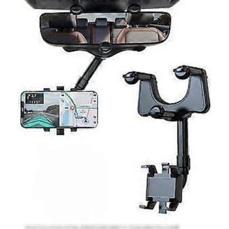 OEM Soporte Para Tel&eacute;fono M&oacute;vil Para El Espejo Retrovisor Del Coche: Soporte Giratorio De 360&deg; Y Retr&aacute;ctil, Compatible Con Todos Los Smartphones