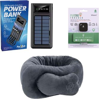 Pursonic Ultimate Travel Comfort Bundle Stay Relaxed, Powered Up, and Organized on Every Journey! in Black at Nordstrom
