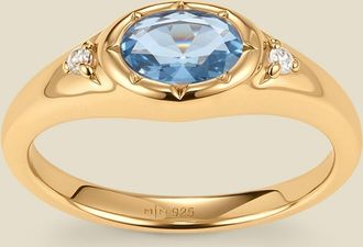 Made by Mary Oval Birthstone Signet Ring