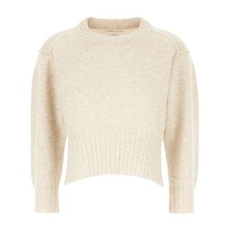 Loulou Studio Lian Sweater - Dames - Cashmere truien - Beige - L - Kasjmier - Truien & Vesten