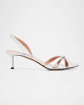 Aquazzura 50mm Tati Shiny Specchio Halter Sandals