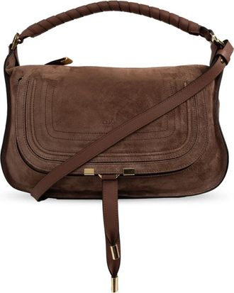 Chlo&eacute; Marcie Small Bag - Dames - Handtassen - Bruin - ONE Size - Katoen - Tassen