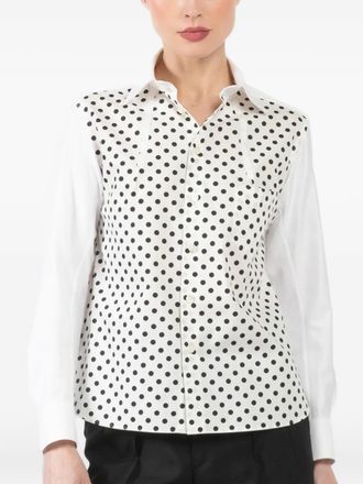 Shiro Sakai Blouse met stippen - Wit