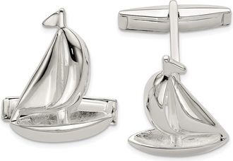 Diamond2Deal Sterling Silver Sail Boat Cuff Links