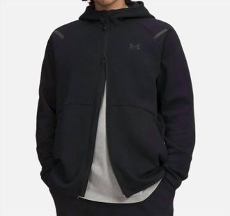 Under Armour Unstoppable Fleece Full Zip Hoodie In Black