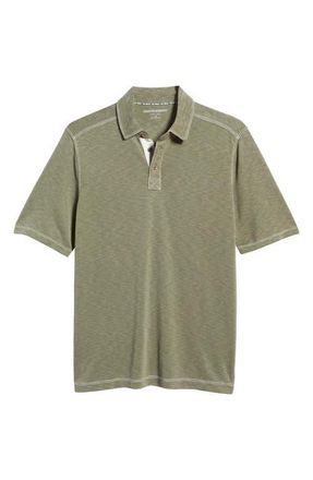 Johnston & Murphy Slub Modal Blend Polo in Olive at Nordstrom, Size Xxx-Large