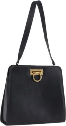 Ferragamo Pre-owned Shoulder Bag - Dames - Vintage Schoudertas - Zwart - ONE Size - Leer - Vintage