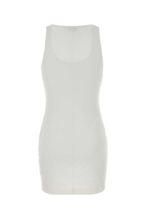 Gucci Womens White Gg Jacquard Mini Dress Exterior: Nylon Elastane Abiti