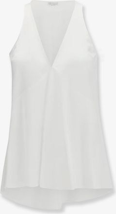 Brunello Cucinelli Top in seta e cotone - BRUNELLO CUCINELLI - gender_Woman