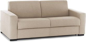 Dmora Talamo Italia Divano Letto Aliana, Divano a 3 posti, 100% Made in Italy, Sofà Soggiorno con apertura girevole, in tessuto imbottito, con Braccioli