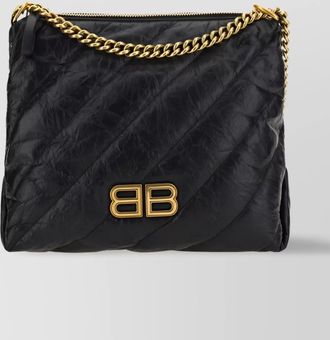 Balenciaga crush leather shoulder bag