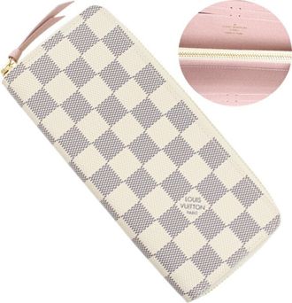 Louis Vuitton Damier Azur Rose Ballerine Damier Azur Long Wallet (Bi-Fold) (Pre-Owned)