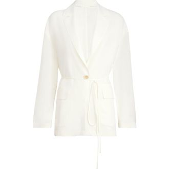 Brunello Cucinelli Sabl&eacute; cr&ecirc;pe blazer in White at Nordstrom, Size 44 It