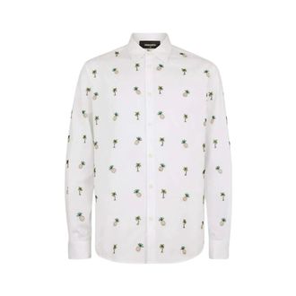 Dsquared2 Casual Shirts, male, White, Size: 2XL Shirt E26