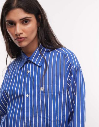 Carhartt Work in Progress Gowan camicia a maniche lunghe a righe blu