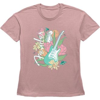 Fender Womens Fender Spring Stratocaster Graphic T-Shirt in Desert Pink at Nordstrom, Size Xx-Large