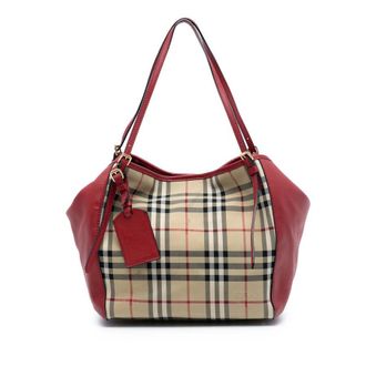 Burberry Pre-owned Burberry Small Haymarket Check Canvas and Leather Canterbury Tote APBMY2Z7M7896WH7