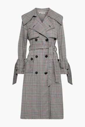 Walter Baker Paisley Prince of Wales checked woven trench coat - Gray - S