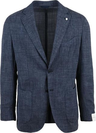 L.B.M. 1911 Stondata Jacket - Heren - Blazers - Blauw - XL - Wol - Jassen