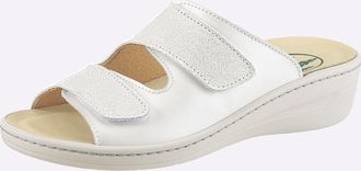 Franken Schuhe Pantolette FRANKEN-SCHUHE, Damen, Gr. 36, ecru, Glattleder, Schuhe Pantolette