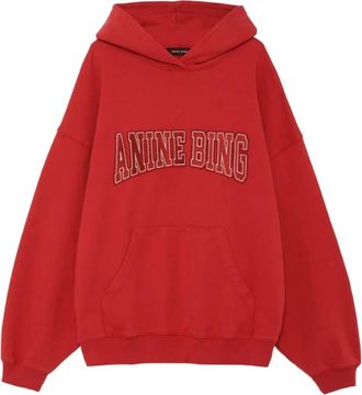 Anine Bing Hoodies & sweatvesten, Dames, Rood, XS, Katoen, Sweatshirt
