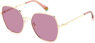 Polaroid Roze Gouden RVS Zonnebril