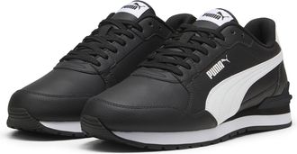 Puma Sneaker PUMA ST RUNNER V4 L, Damen, Gr. 42,5, puma schwarz, puma wei&szlig;, Leder, Schuhe Sneaker