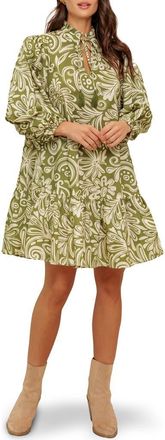 Flying Tomato Bracelet Sleeve Minidress in Olive at Nordstrom Rack, Size Medium