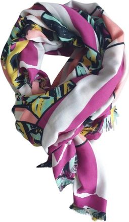 Kenzo Multicolor Pashmina Modal Zijden Stola - Dames - Sjaals - Veelkleurig - ONE Size - Katoen - Accessoires