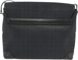 Burberry Pre-owned Cross Body Bags, female, Black, Size: ONE SIZE Pre-owned Leather shoulder-bags