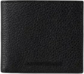 Emporio Armani Klassieke leren portemonnee - unisex - Portefeuilles - Zwart - ONE Size - Leer - Accessoires