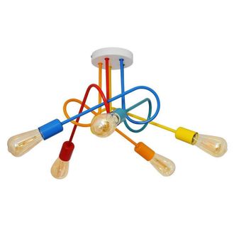 Netlighting Oxford Multi Arm Semi Flush Ceiling Light MultiColoured 50cm