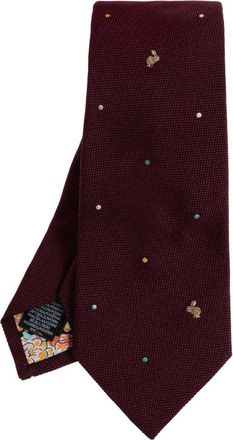 Paul Smith Accessoires, Heren, Rood, ONE Size, Zijden das