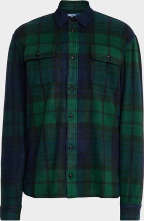 Polo Ralph Lauren Mens Plaid Knit Flannel Overshirt