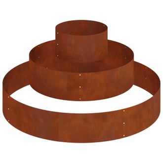 vidaXL Maceta Para Jard&iacute;n Marr&oacute;n 120 X 120 X 20 Cm Acero Autopatinable Vidaxl