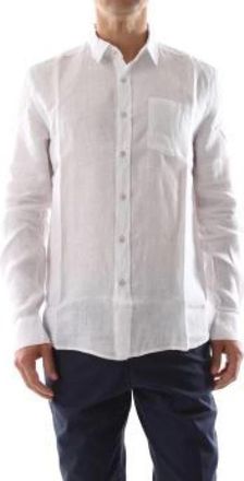40weft Braiden Shirt - Heren - Zakelijke Overhemden - Wit - M - Linnen - Overhemden