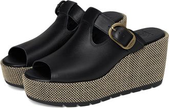 Sorel Sunpeak Wedge Slide Womens Wedge Shoes Black/Natural : 10.5 B - Medium, Leather