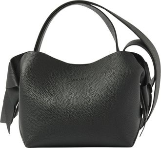 VIA VAI Tassen, Dames, Zwart, ONE Size, Leer, Nodo Fabi zwarte crossbody tas