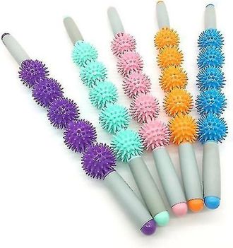 OEM Masajeador De Espalda Y Cuello Con 5 Bolas Verdes, Con Forma De Erizo, Para Relajaci&oacute;n Y Ejercicios De Fortalecimiento Muscular
