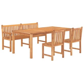 vidaXL Juego De Comedor De Jard&iacute;n 4 Piezas Madera Maciza De Teca Vidaxl