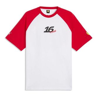 Puma x Scuderia Ferrari Leclerc Relaxed T-Shirt PUMA White Rosso Corsa 635868-02